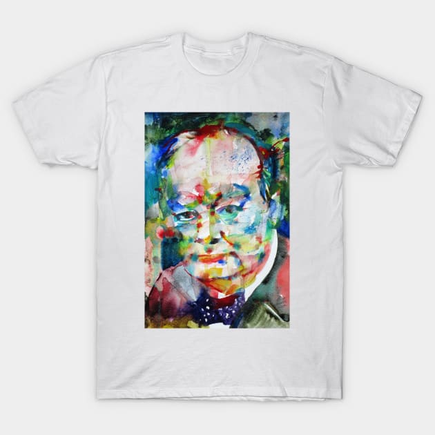 WINSTON CHURCHILL - watercolor portrait .2 T-Shirt by lautir